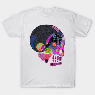 Beautiful Zombie Skull Head T-Shirt